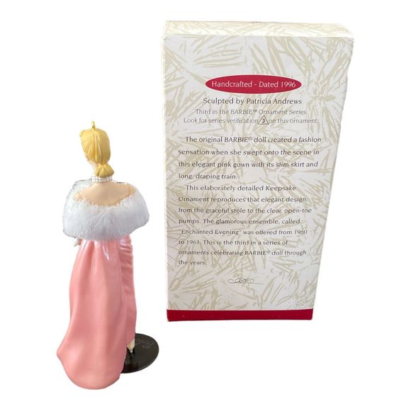 1996 Hallmark Keepsake Ornament Featuring The Enchanted Evening Barbie Doll *New - Picture 2 of 5